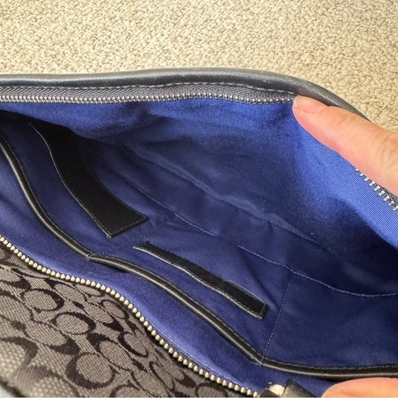 Coach Hudson Signature Monogram 70181 Black Canvas Commuter Messenger Laptop Bag - Picture 5 of 13